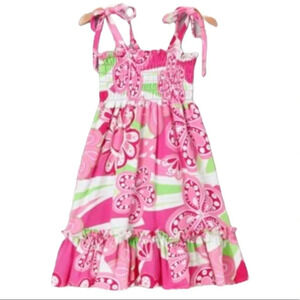 CORKYS KIDS BOUTIQUE NEW GIRLS PINK SUNDRESS DRESS SUMMER CASUAL EASTER SIZE 4